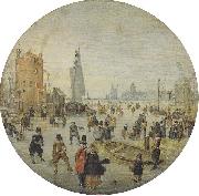 Hendrick Avercamp Winter landscape painting